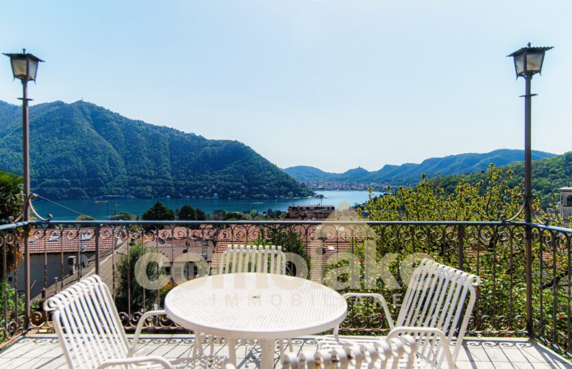 Villa with terrace and lake view