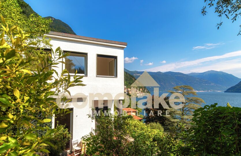 Villa facing the lake with large garden near Laglio