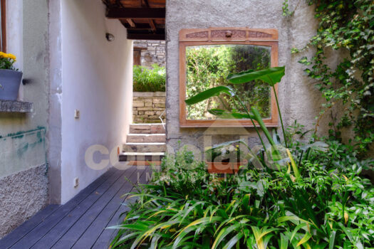 Lake house with garden