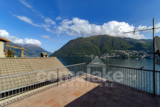 Lakeside home with a spacious terrace