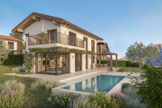 New villas with pool on Lake Como – lake view