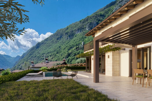 New villas with pool on Lake Como – lake view
