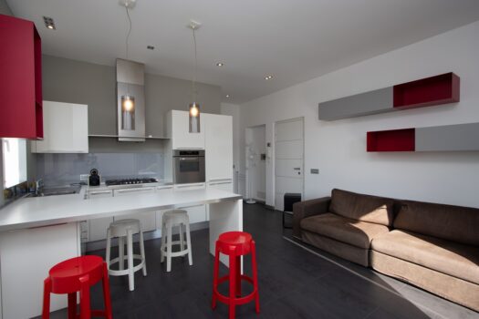 Spacious and refurbished two-room flat with lake views in Griante