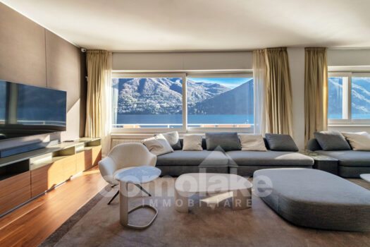 Villa moderna a lago con ampio giardino