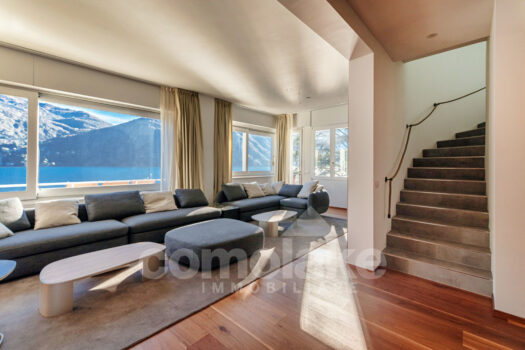 Villa moderna a lago con ampio giardino