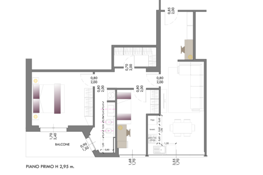 Appartamento con terrazzo vista lago a Como