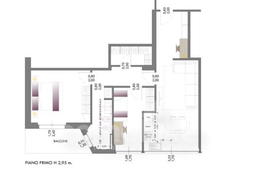 Appartamento con terrazzo vista lago a Como